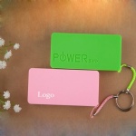 2400 mAh Travel Power Bank with keychain