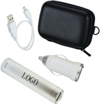 2200 mAh Deluxe Travel Kit Of Aluminum Power Bank
