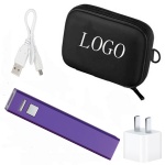 Deluxe Travel Kit Of Rectangle Power Bank - 1800 mAh