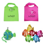 Fish Shaped Foldable Drawstring Backpack