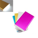 Sleek Design -3000mAh Aluminum Power Bank With LED Light