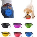 Collapsible Silicone Pet Bowl With Carabiner
