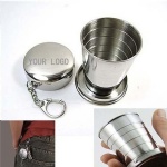 2 Oz. Mini Folding Travel Cup With Keychain