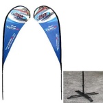 8' Single Reverse Custom Portable Half Drop Banners