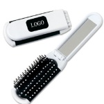 Folding Hairbrush W/Mirror