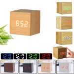 Cube Wooden Alarm Clock