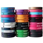 Color Filled debossed Silicone Wristband Sports