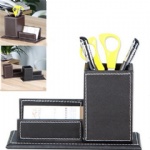 Leatherette pen holder