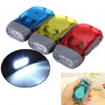 Hand crank power flashlight