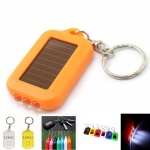 Solar LED flashlight keychain