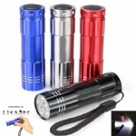 9 led Mini Aluminum Flashlight