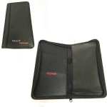 Zipped Leatherette Passport Travel Wallet