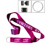 Lanyard with metal split ring and quick