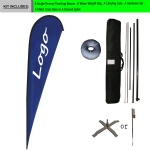 A 13 1/2 Single Reverse Teardrop Banner