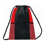 Two-tone Mesh Pocket Drawstring Backpack