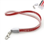 2-in-1 Polyester Lanyard Charging Cable